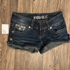 Hydraulic Jean shorts.